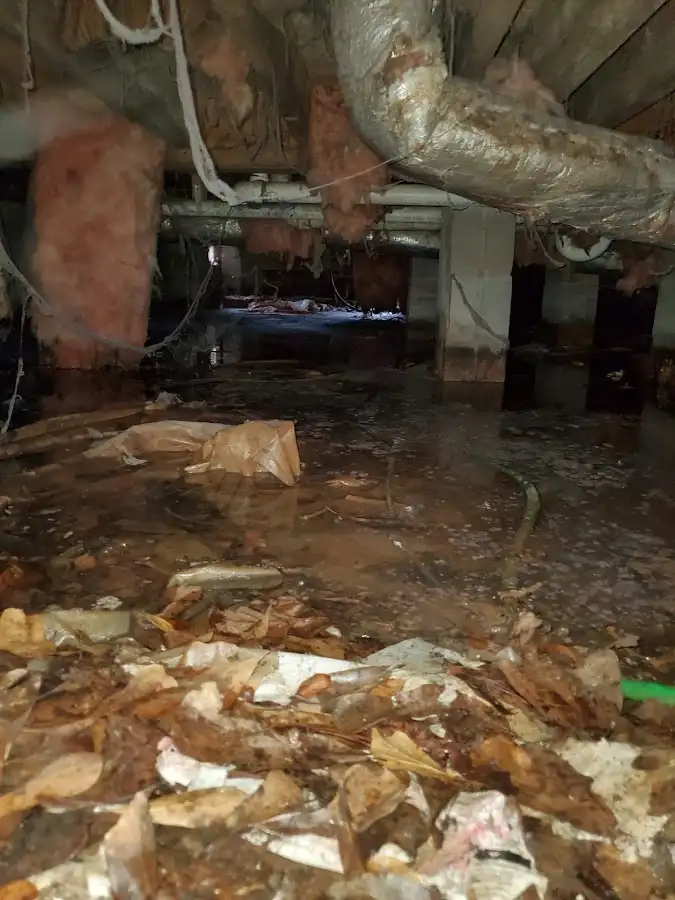 Crawl space flood assessment for Commercial Water Damage Restoration in Moraga